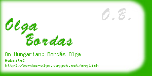 olga bordas business card