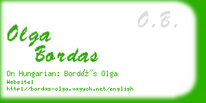 olga bordas business card